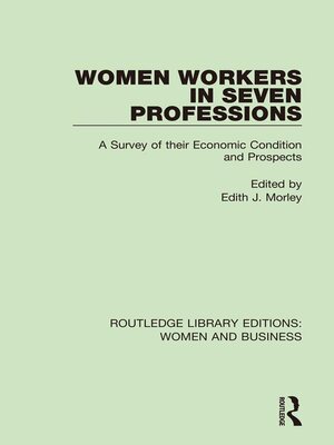 cover image of Women Workers in Seven Professions